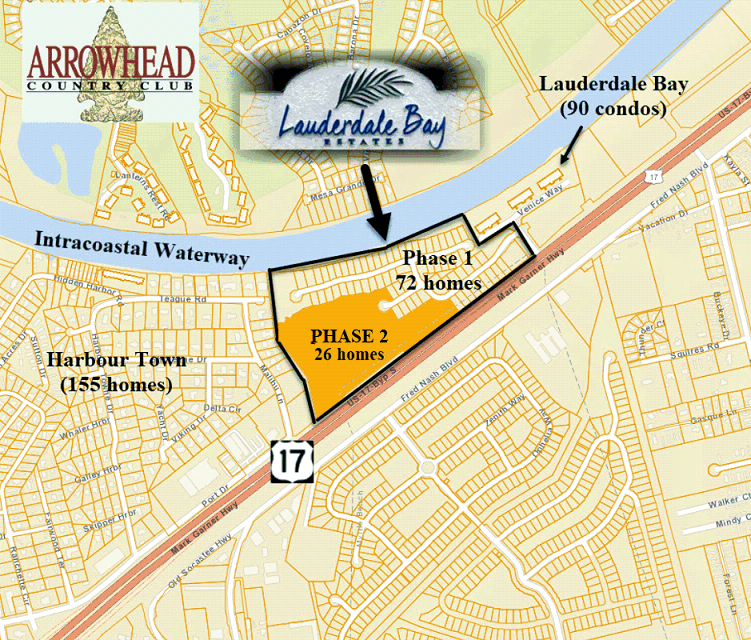 Phase 2 of 26 single family homes in Lauderday Bay Estates.